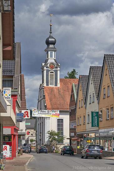 Blick Richtung evangelische Stadtkirche von 1766