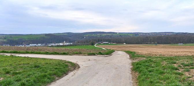 Blick zurück nach Untergriesheim (Jagst)